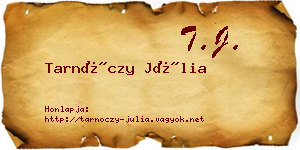 Tarnóczy Júlia névjegykártya