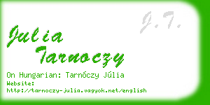 julia tarnoczy business card