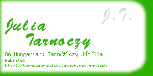 julia tarnoczy business card